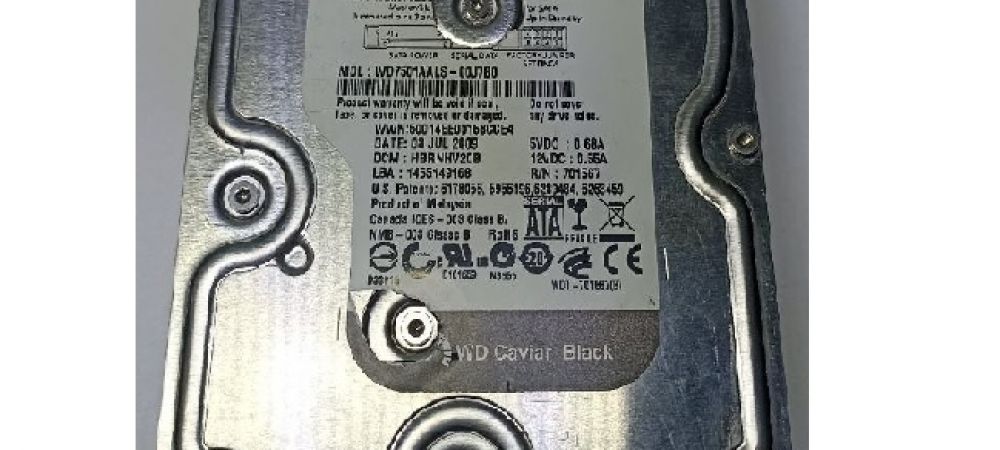 Старенький WD Black с вывернутыми головами